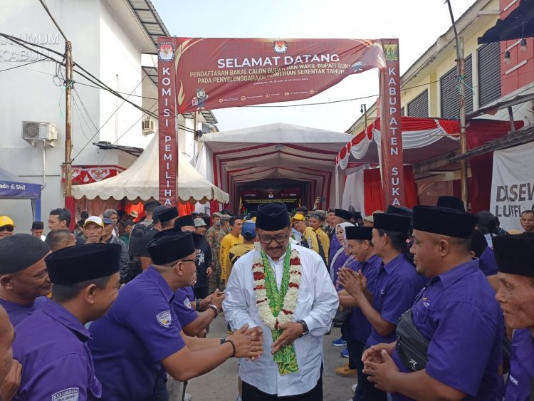 AA mendaftar ke KPU Kab. Sukabumi untuk mengikuti Pilkada 2024