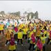 Senam dan jalan sehat diacara hari jadi Kabupaten Sukabumi, masyarakat sangat antusias