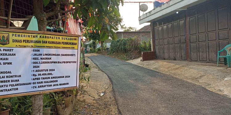 Jaling diperbaiki Dinas Perkim Kabupuaten Sukabumi, ini kata Sekdes balekambang