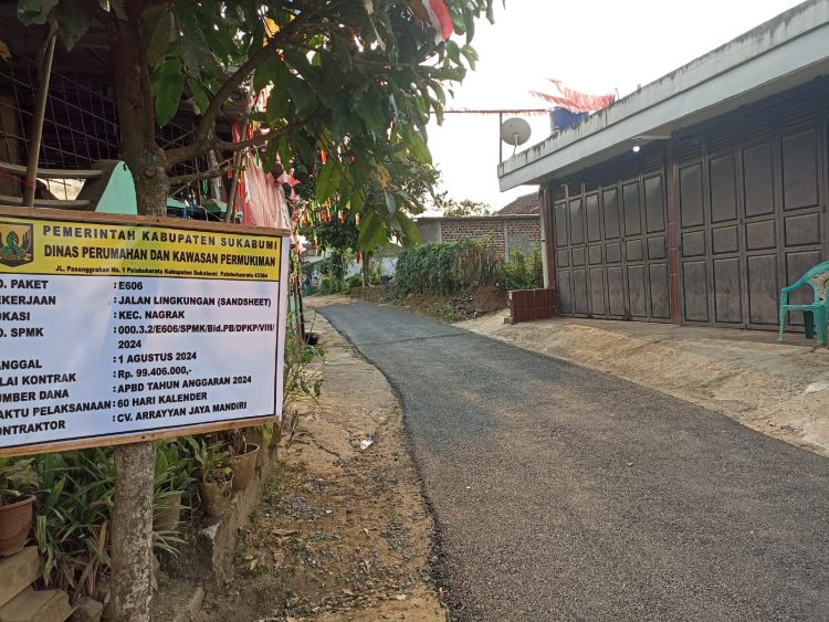 Jaling diperbaiki Dinas Perkim Kabupuaten Sukabumi, ini kata Sekdes balekambang