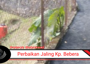 Jaling Kampung Bebera diperbaiki Disperkim Kabupuaten Sukabumi