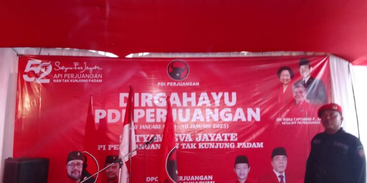 DPC PDIP Kabupaten Sukabumi Peringati HUT PDIP ke 52, dengan Tema Api perjuangan nan tak kunjung padam