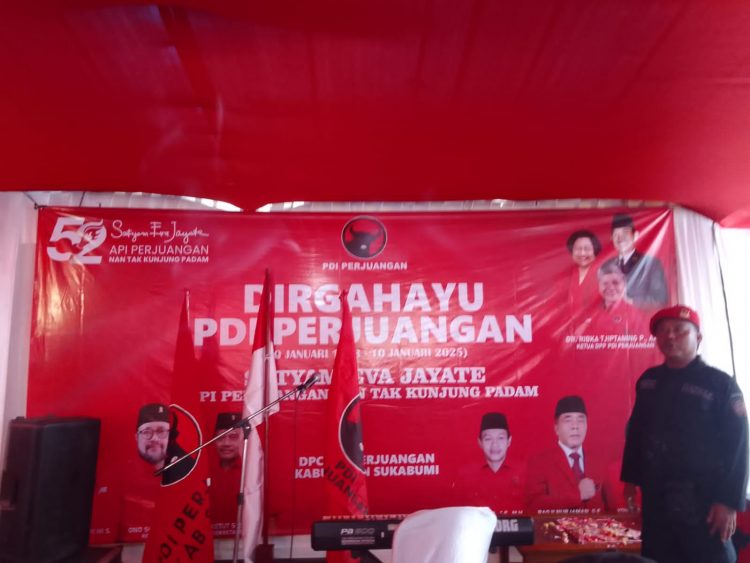DPC PDIP Kabupaten Sukabumi Peringati HUT PDIP ke 52, dengan Tema Api perjuangan nan tak kunjung padam