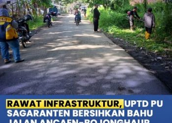 Giat bersih-bersih UPTD PU Sagaranten