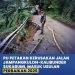 PU survei titik-titik kerusakan ruas jalan jampangkulon-ciguyang akibat dampak bencana