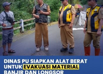PU Kabupaten Sukabumi akan siapkan alat berat untuk evakuasi material banjir dan longsor di cibuntu