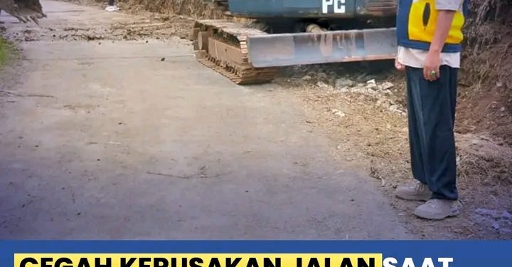 CEGAH KERUSAKAN JALAN SAAT HUJAN, DINAS PU SUKABUMI BANGUN DRAINASE DI CIKAKAK