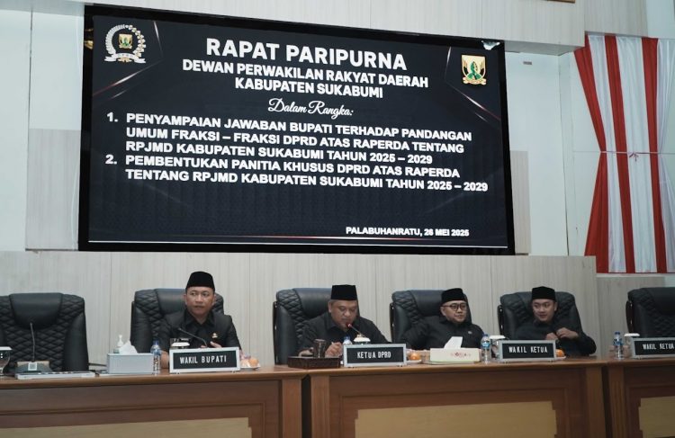 DPRD Kabupaten Sukabumi Gelar Rapat Paripurna ke-20 Bahas Raperda RPJMD 2025-2029