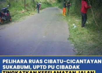 Pelihara ruas cibatu-cicantayan sukabumi, uptd pu cibadak tingkatkan keselamatan jalan