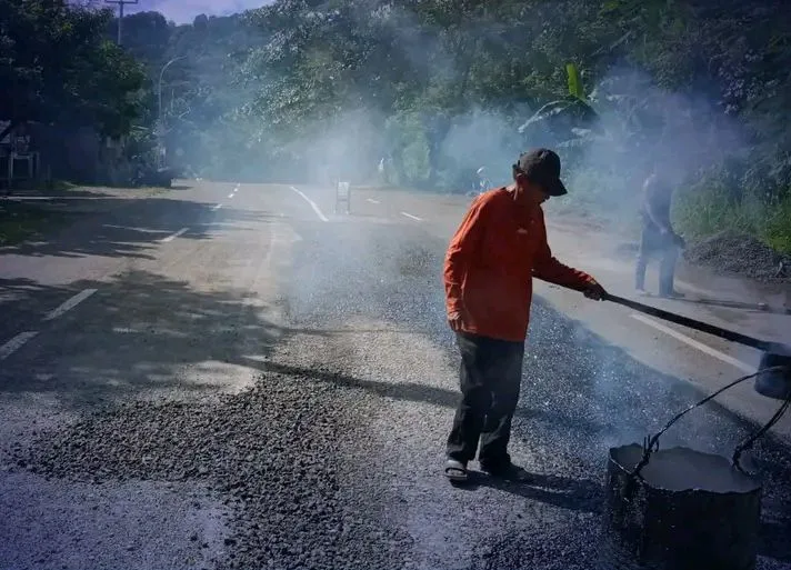 Dukung Wisata, Jalan Sudirman Palabuhanratu Diperbaiki Dinas PU Sukabumi