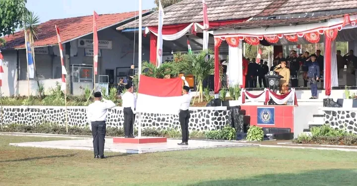 Wabup Sukabumi Jadi Pembina Upacara HUT ke-80 RI di Lapas Warungkiara, Ribuan Warga Binaan Terima Remisi