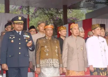 Upacara Penurunan Bendera HUT ke-80 RI di Sukabumi, Wabup Andreas: Refleksi Perjuangan Para Pahlawan
