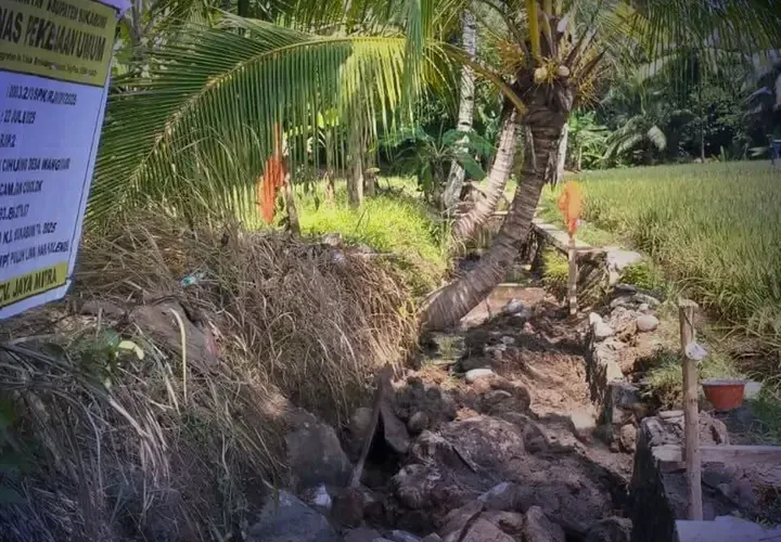 Dinas PU Sukabumi Bangun Irigasi Rp93 Juta di Cisolok untuk Dukung Produktivitas Petani