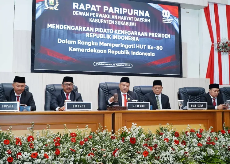 DPRD Sukabumi Gelar Rapat Paripurna Dengarkan Pidato Kenegaraan Presiden RI