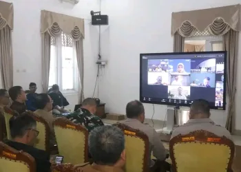Sekda Ade Suryaman Ikuti Rakor Virtual Bersama Mendagri Tito Karnavian