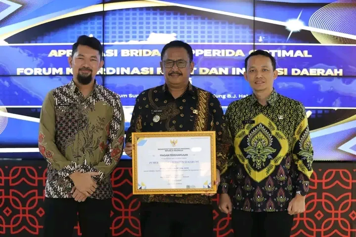 Kabupaten Sukabumi Raih Apresiasi BRIDA/BAPPERIDA Optimal 2025