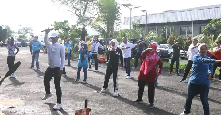 HUT Ke 54 KORPRI : Sosialisasi Senam dan Pertandingan Olahraga Dimulai