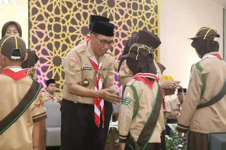 529 Pramuka Garuda Warungkiara Resmi Dikukuhkan Ketua Kwarcab