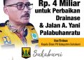 KADIS PU: RP4 MILIAR DIALOKASIKAN UNTUK PERBAIKAN DRAINASE DAN JALAN AHMAD YANI PALABUHANRATU