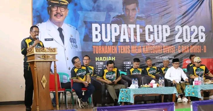 Ratusan Atlet Ramaikan Turnamen Tenis Meja Bupati Cup 2026