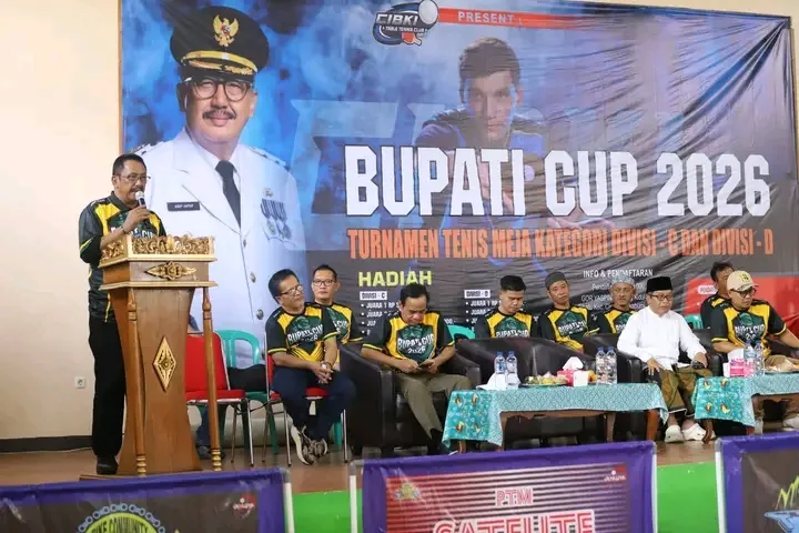 Ratusan Atlet Ramaikan Turnamen Tenis Meja Bupati Cup 2026