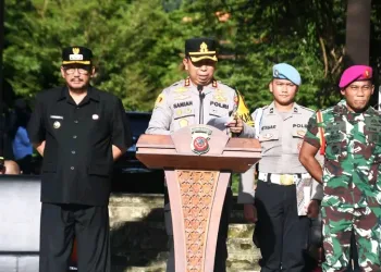 Polres Sukabumi Gelar Apel Operasi Ketupat Lodaya 2026 di Palabuhanratu