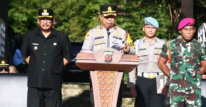 Polres Sukabumi Gelar Apel Operasi Ketupat Lodaya 2026 di Palabuhanratu