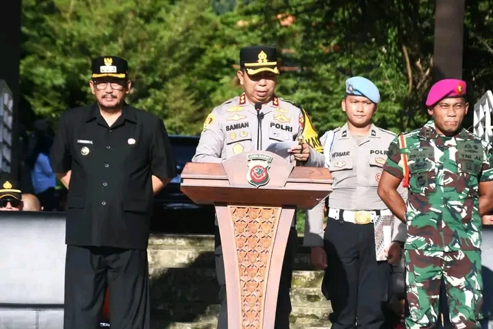 Polres Sukabumi Gelar Apel Operasi Ketupat Lodaya 2026 di Palabuhanratu