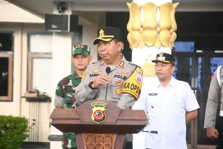 Polres Sukabumi Bersama Dinas Perhubungan dan Damkar Siaga Pengamanan Malam Takbir Idul Fitri