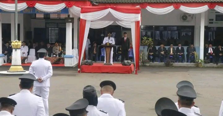 Dishub Sukabumi gelar upacara Hari Otda XXX, Bupati tekankan manfaat nyata bagi masyarakat