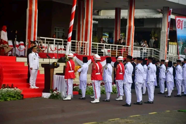 Upacara Penurunan Bendera, Wabup Sukabumi Ajak Rawat Semangat Kemerdekaan