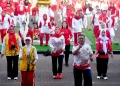 Rangkaian HJKS, Ratusan Warga Antusias Ikuti Senam Bersama KORMI
