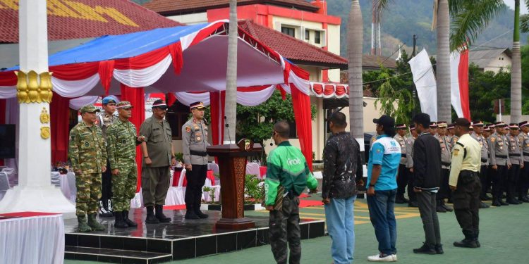 Polres Sukabumi Gelar Apel Kebangsaan Bersama Tiga Pilar, Jaga Kondusivitas Daerah