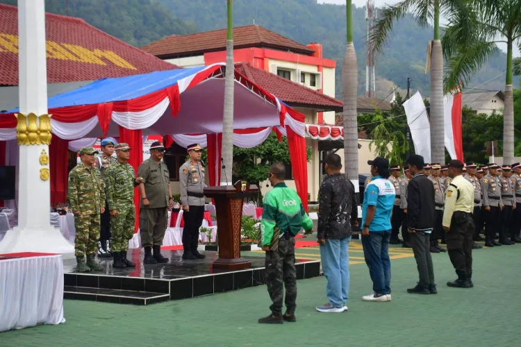 Polres Sukabumi Gelar Apel Kebangsaan Bersama Tiga Pilar, Jaga Kondusivitas Daerah