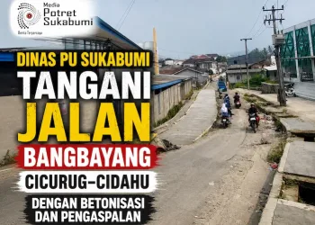 Dinas PU Sukabumi Tangani Jalan Bangbayang Cicurug–Cidahu dengan Betonisasi dan Pengaspalan