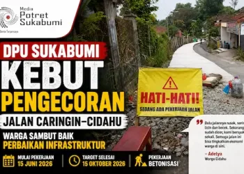 DPU Sukabumi Kebut Pengecoran Jalan Caringin–Cidahu, Warga Sambut Baik Perbaikan Infrastruktur