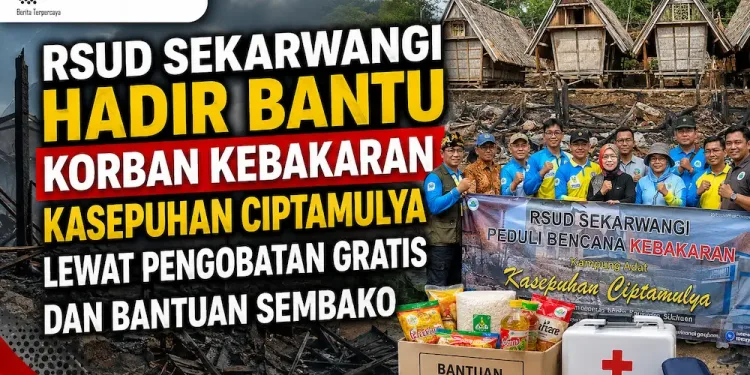 RSUD Sekarwangi Hadir Bantu Korban Kebakaran Kasepuhan Ciptamulya Lewat Pengobatan Gratis dan Bantuan Sembako