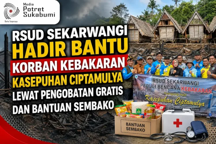 RSUD Sekarwangi Hadir Bantu Korban Kebakaran Kasepuhan Ciptamulya Lewat Pengobatan Gratis dan Bantuan Sembako