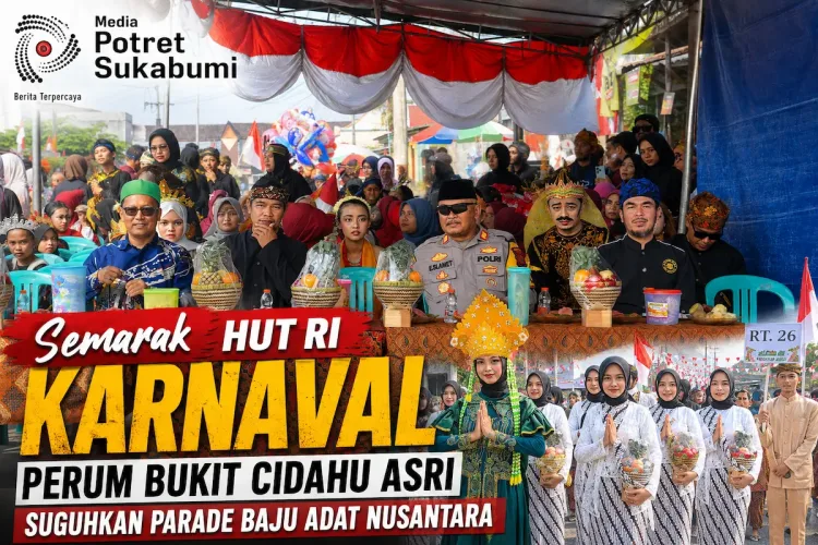 Semarak HUT RI, Karnaval Perum Bukit Cidahu Asri Suguhkan Parade Baju Adat Nusantara