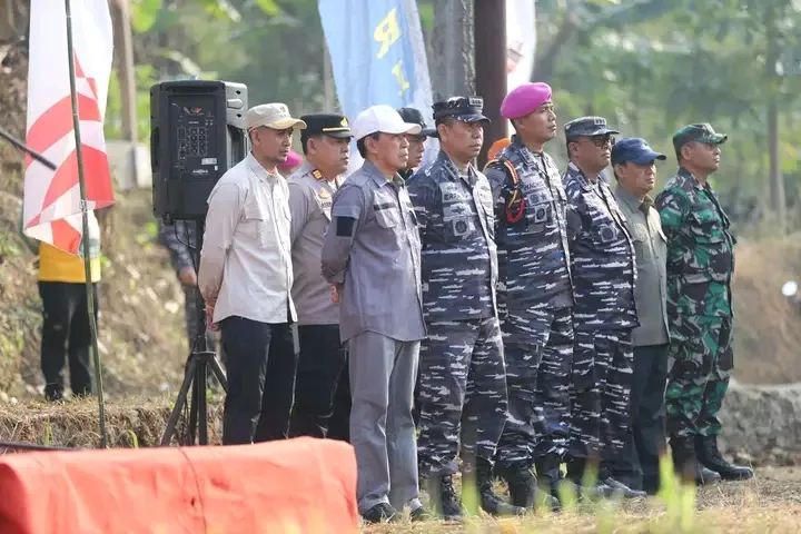 Sekda Hadiri Persiapan Peletakan Batu Pertama Pembangunan Jembatan Leuwidingding