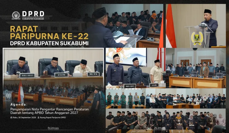 DPRD Kabupaten Sukabumi Gelar Rapat Paripurna ke-22, Bahas Nota Pengantar Raperda APBD 2027