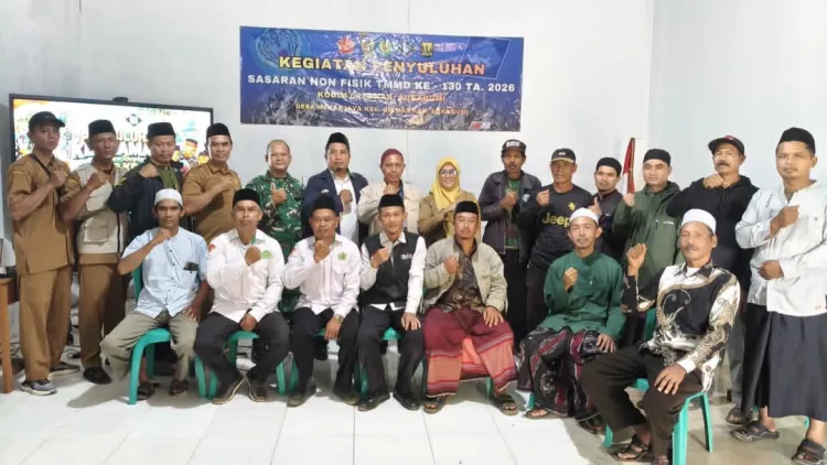 TMMD ke-130 Kodim 0622 Sukabumi Gelar Penyuluhan Keagamaan di Mekarjaya